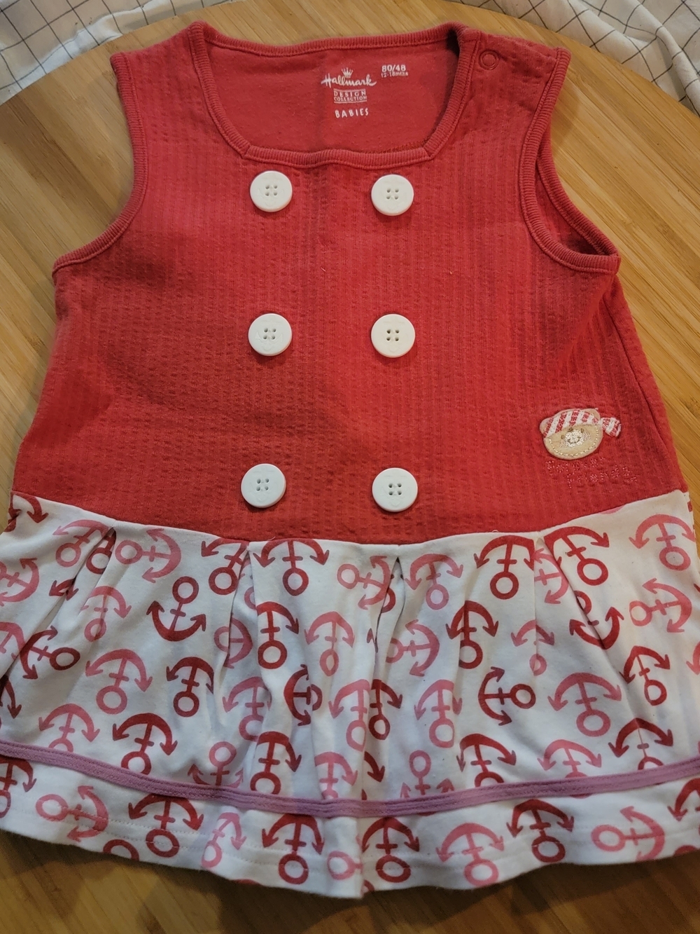 Hallmark Babies Coral-Red Logo Knit Top